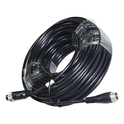 CABLE AVIADOR 4 PINES CIRCULAR ROSCA GX12 12MM VIDEO CCTV 15 METROS HIKVISION